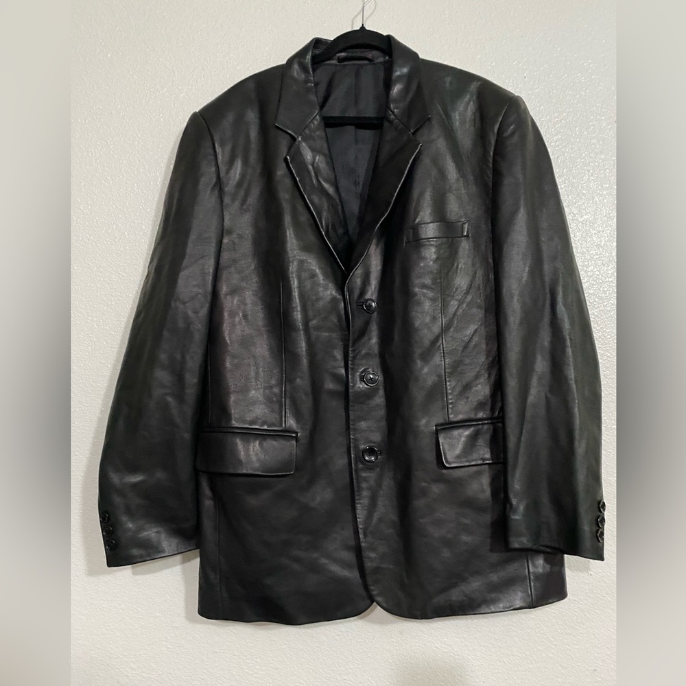 Men's Rosleen Black Leather Jacket Size XXL - Picture 3 of 10